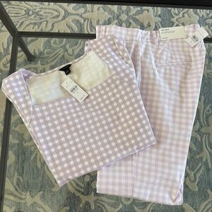 Light Purple Gingham Top and Pants - NEW!!